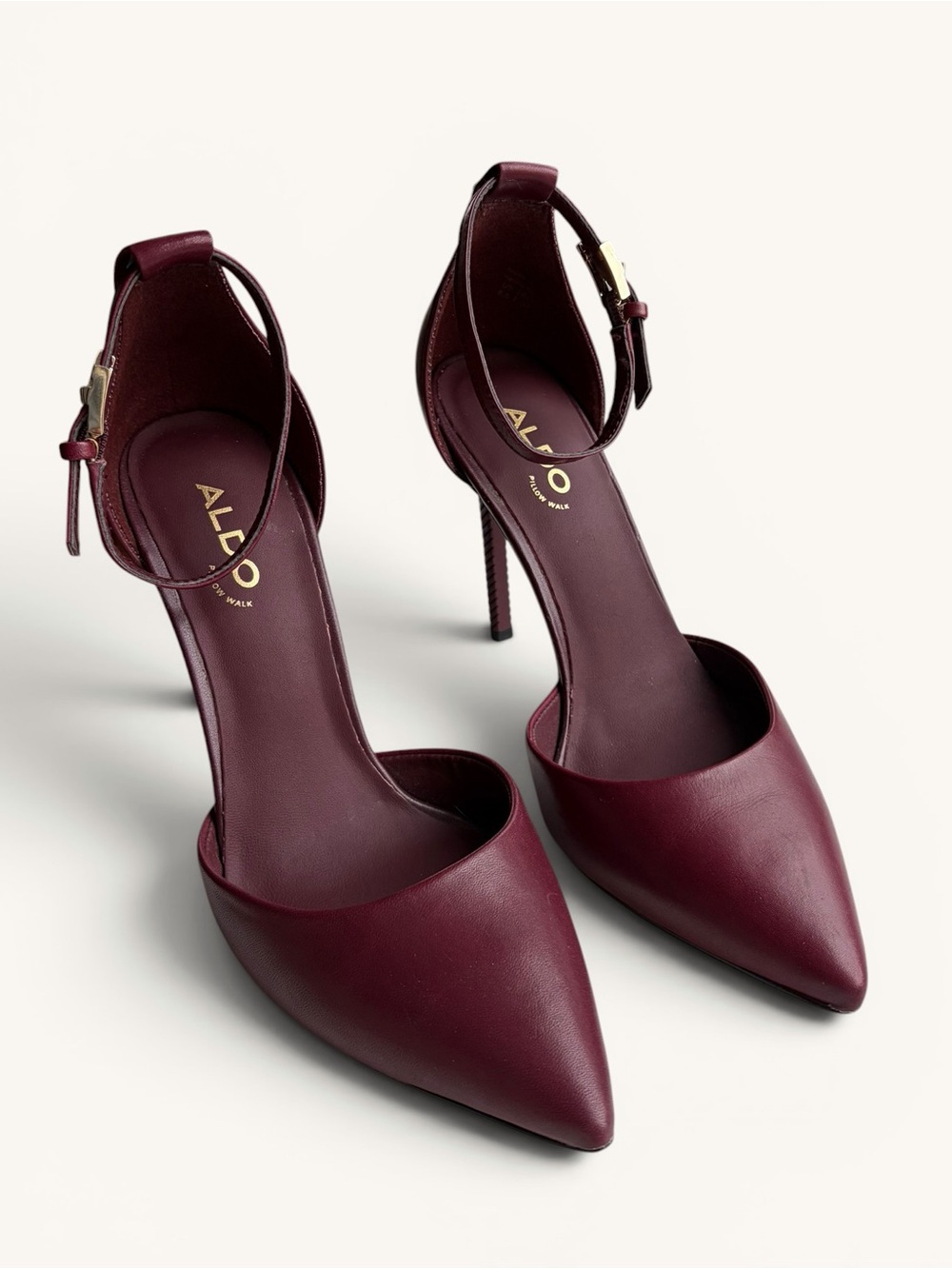 ALDO Women's Wine Pointed-Toe Ankle-Strap Heels